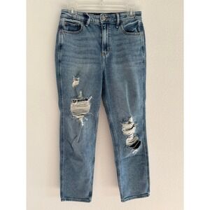 Hollister Jeans Womens Size 27 Ultra High‎ Rise Mom Jean Distressed Y2K Festival